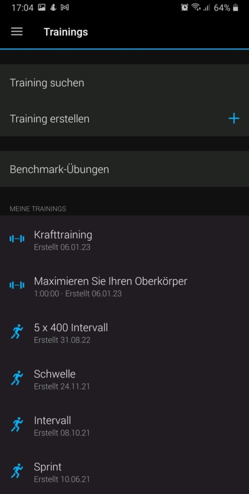 Anleitung Garmin Fitness Training erstellen 17 