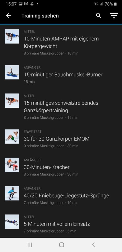 Anleitung Garmin Workouts 4